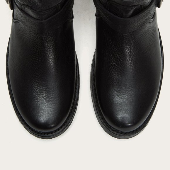 Frye Veronica Pull On Black Leather Short Booties - Picture 5 of 16